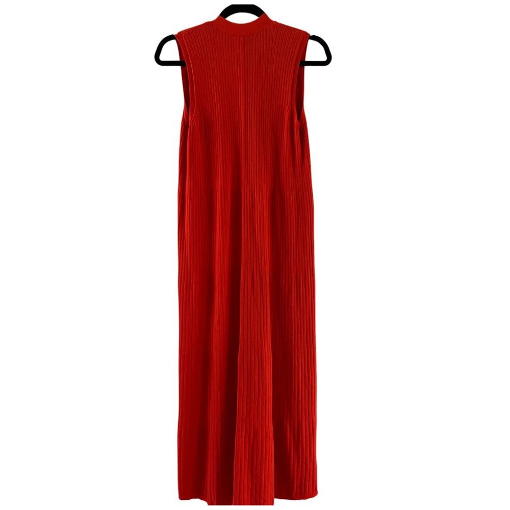 Ann Taylor Red Knit Sleeveless Maxi Dress Size Small - Picture 3 of 5